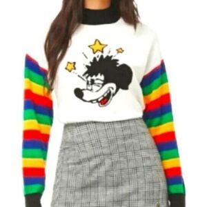 Disney x Forever 21 -Disney Mickey Mouse Cropped Turtleneck Sweater,size Medium